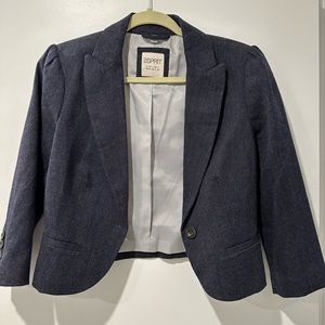 ESPRIT cropped tweed blazer with 3/4 sleeves